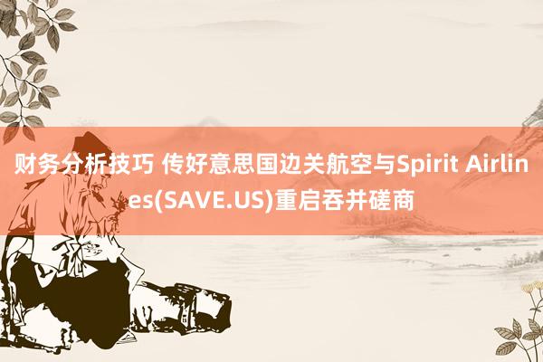 财务分析技巧 传好意思国边关航空与Spirit Airlines(SAVE.US)重启吞并磋商