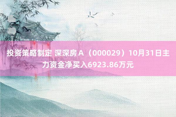 投资策略制定 深深房Ａ（000029）10月31日主力资金净买入6923.86万元